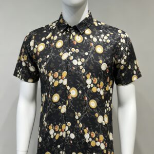 Floral vintage shirt for men and women, button down, short sleeve, suitable for cooperate and casual