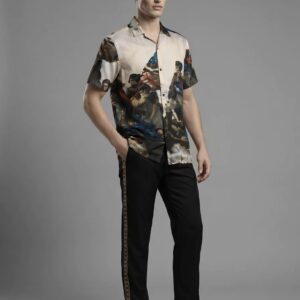 Men’s 2 piece set_vintage shirt with pants_quality lightweight fabrics very suitable for summer outings or events